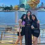 Priya Varrier Instagram - Dream come true with my forever favourites!💋 Thank you @pickyourtrail for always making my vacations the best and @banyantreebangkok for your hospitality.The saffron dinner cruise was something else🤩 #pickyourtrail #hasslefreeholidays #banyantreebangkok #saffroncruisebybanyantree PS: My shimmery outfit is from @western_lady_ styled by @ashna_aash_ Banyan Tree Bangkok