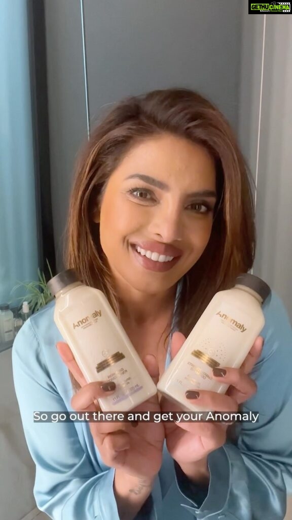 Priyanka Chopra Instagram - New Drop Alert! Anomaly’s newest #DamageRepairRange is available from today at @mynykaa. Shop for @anomalyhaircare’s #StrengtheningShampoo and #RepairingConditioner in stores and online on @mynykaa. Give your hair all the love and nourishment it deserves. 🩶