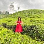Priyanka Nalkari Instagram – #greenery #wayanad #chilledweather❄️ #cloudy #nature #kerala #redfrock #frocklover #heart #actress #wifey #vacation #peace #instagood #insta #instadaily #instafashion #instamood Wayanad- The palace of Natural Beauty.
