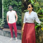 Priyanka Nalkari Instagram - #twinning #unexpected #differentplaces #india #foreign #husbandwife #vacationvibes #posers #actorslife #instagram