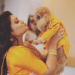 Priyanka Nalkari Instagram - #pandus #mypet #poodle #outfitgift @makeup.in_muah 😘cutewe #photoshoot #photography #photooftheday #instagram #instadaily #instagood #india #nalkarpriyanka #priyanka #actress #pc : @sriclicksinsta Makeover: @lenz_mua @hars_makeupartist
