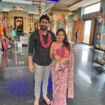 Priyanka Nalkari Instagram - #venkateshwaraswamy #temple #positivevibes #anjaneya #couplegoals #wifeylife #actress #malysia #tamil #telugu #perumaltemplebrickfield Brickfields