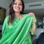 Priyanka Nalkari Instagram - Beautiful green saree 💚@srisaicollections9