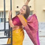 Priyanka Nalkari Instagram - #varalaxmivratham #1sttime #aftermarriage #blessed #positivevibes #traditional #saree #actress #nalkarpriyanka #hyderabad #instagram