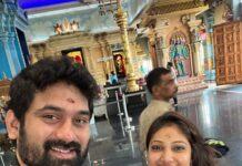 Priyanka Nalkari Instagram - #venkateshwaraswamy #temple #positivevibes #anjaneya #couplegoals #wifeylife #actress #malysia #tamil #telugu #perumaltemplebrickfield Brickfields