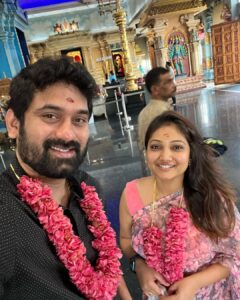 Priyanka Nalkari Instagram - #venkateshwaraswamy #temple #positivevibes #anjaneya #couplegoals #wifeylife #actress #malysia #tamil #telugu #perumaltemplebrickfield Brickfields