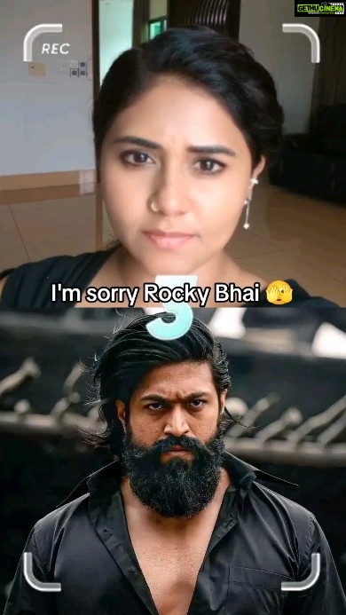 Punnagai Poo Gheetha Instagram - I'm Roti Bhai, hi Rocky Bhai I tried making a serious face, but it seriously went unserious 😂 Ennai manichirungheh saar 🙏 #Yash #RockyBhai #Malaysia