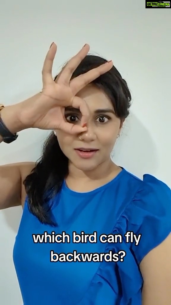 Punnagai Poo Gheetha Instagram - Which bird can fly backward? #naduvulehkonjembatilehkaanem