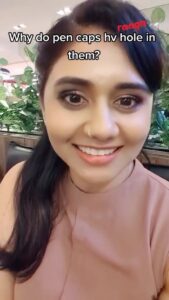 Punnagai Poo Gheetha Instagram - Why do pen caps have holes in them?

#naduvulehkonjembatilehkaanem 
#punnagaipoogheetha