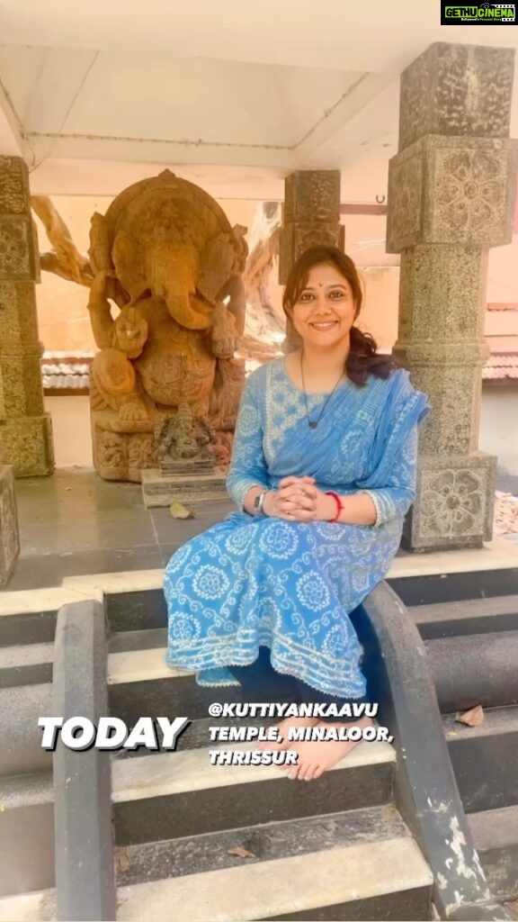 Rachana Narayanankutty Instagram - Today @Kuttiyankaavu Temple, Minaloor, Thrissur @saranyamuralii @pradeepsradha @anjanavdharmendran @sanchali_salil @bhagya_92 @meerakrishna @mithraharidas #rachananarayanankutty @srishtibyrachana
