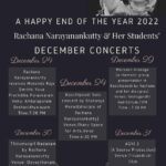 Rachana Narayanankutty Instagram - Ending this year with beautiful concerts and happy that a few are with students of @srishtibyrachana . Please come and watch🙏🏼🌈🌸 @saranyamuralii @sugithaps @sanchali_salil @pradeepsradha @contactchaithanya @vishnu_aachuzzz #artist #dancer #wanderingdancer #rachananarayanankutty