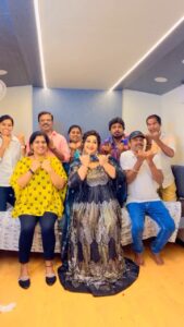 Radha Instagram - One with my team from the sets of #neethonedance on @starmaa #telugu 

@kirthana_sunil @raju_star_s9 @ramesh.babu_makeupartist @shaikjilani428 @rekhas_couture @aditi_collection