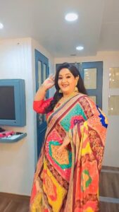 Radha Instagram - Let's so some south style  tumka today. 
#neethonedance 
#starmaa
Styling @kirthana_sunil 
Jewel @aditi_collection