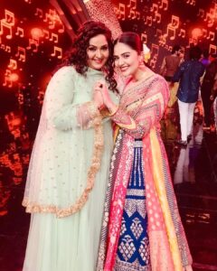 Radha Instagram - Meet this pretty energy bomb of Hyderabad and Telugu Hearts @sreemukhi . My my this girl always surprises me with her constant high energy on stage. Wishing this sweet and cute girl more luck and happiness. 
You are destined for more Success 🫶🏽🫶🏽🫶🏽
#Neethonedance show lo neetho dance cheyatam is fun Sree🤗😘