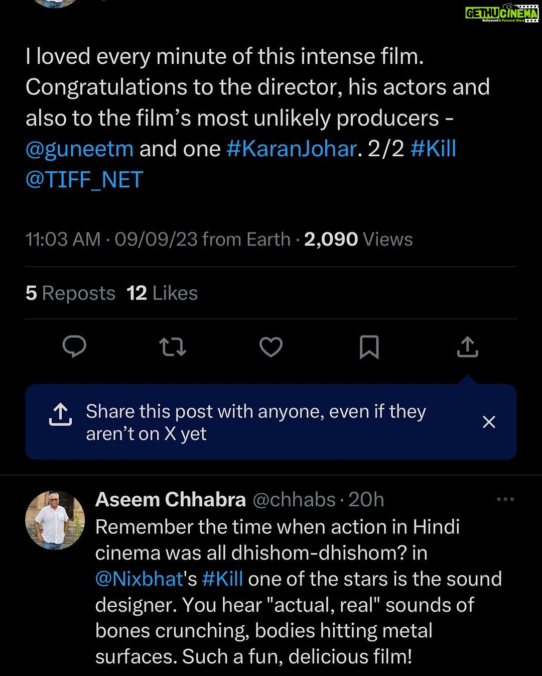 Raghav Juyal Instagram - Now that's what we call an action-packed entertainer that has gone in for the '#KILL'!" @tiff_net @itslakshya @tanyamaniktala @raghavjuyal @nix_bhat @karanjohar @apoorva1972 @guneetmonga @achinjain20 @dharmamovies @sikhya #KILLatTIFF #TIFF2023.
