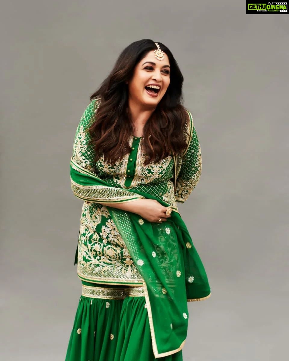 Ramya Krishnan Instagram - All festive Styled by @jukalker Styling team @pratimajukalker Sharara by @asalabusandeep Jewellery @karnikajewelshyd Makeup by @adhishreep Hairstylist @kamaldeepss Shot by @venurasuri #Aha #myteam #clebration #loveyouall