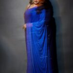 Ramya Krishnan Instagram - Styled by @jukalker  Styling team @pratimajukalkar Disco saree @itrhofficial 💙 Jewellery @radhikadiamonds Makeup by @adhishreep Hairstylist @kamaldeepss Shot by @venurasuri  #DanceIkonOnAha #dance #teampreetham #blue #teamramya #judge
