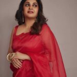 Ramya Krishnan Instagram - Lady in Red... Styled by @jukalker Styling team @pratimajukalkar Saree @kapardara_india Jewellery @sachdeva.ritika Makeup & hair @nishisingh_muah Shot by @arifminhaz #ahaindianikon #Queen #rajamathasivagamidevi #Aha