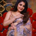 Ramya Krishnan Instagram - #bbjodigal2 #vijaytelevision Outfit : @sidneysladen @sidneysladenofficial MUA : @artistrybyolivia Jewellery : @challani_jewellery Hair : @manohar_hair #sidneysladen #sidneystyle #newcollection #spring #colorsplash #summer2022 #saree #sidneysladencouture