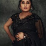 Ramya Krishnan Instagram - Addicted to Black 🖤🖤 Styled by @jukalker Styling team @pratimajukalkar saree by @houseofneetalulla Jewellery @archithamauryagirrijewellery Makeup @jasmin.tuteja Hair @kamaldeepss Shot by @arifminhaz #black #thankyou #loveyouall❤️ #keepingfit #lovemyteam❤️ #rkteam #actress #workmode #camera #action #neetalulla