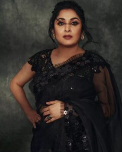 Ramya Krishnan Instagram - Addicted to Black 🖤🖤

Styled by @jukalker
Styling team @pratimajukalkar

saree by @houseofneetalulla

Jewellery @archithamauryagirrijewellery

Makeup  @jasmin.tuteja 
Hair @kamaldeepss

Shot by @arifminhaz

#black #thankyou #loveyouall❤️ #keepingfit #lovemyteam❤️ #rkteam #actress #workmode #camera #action #neetalulla