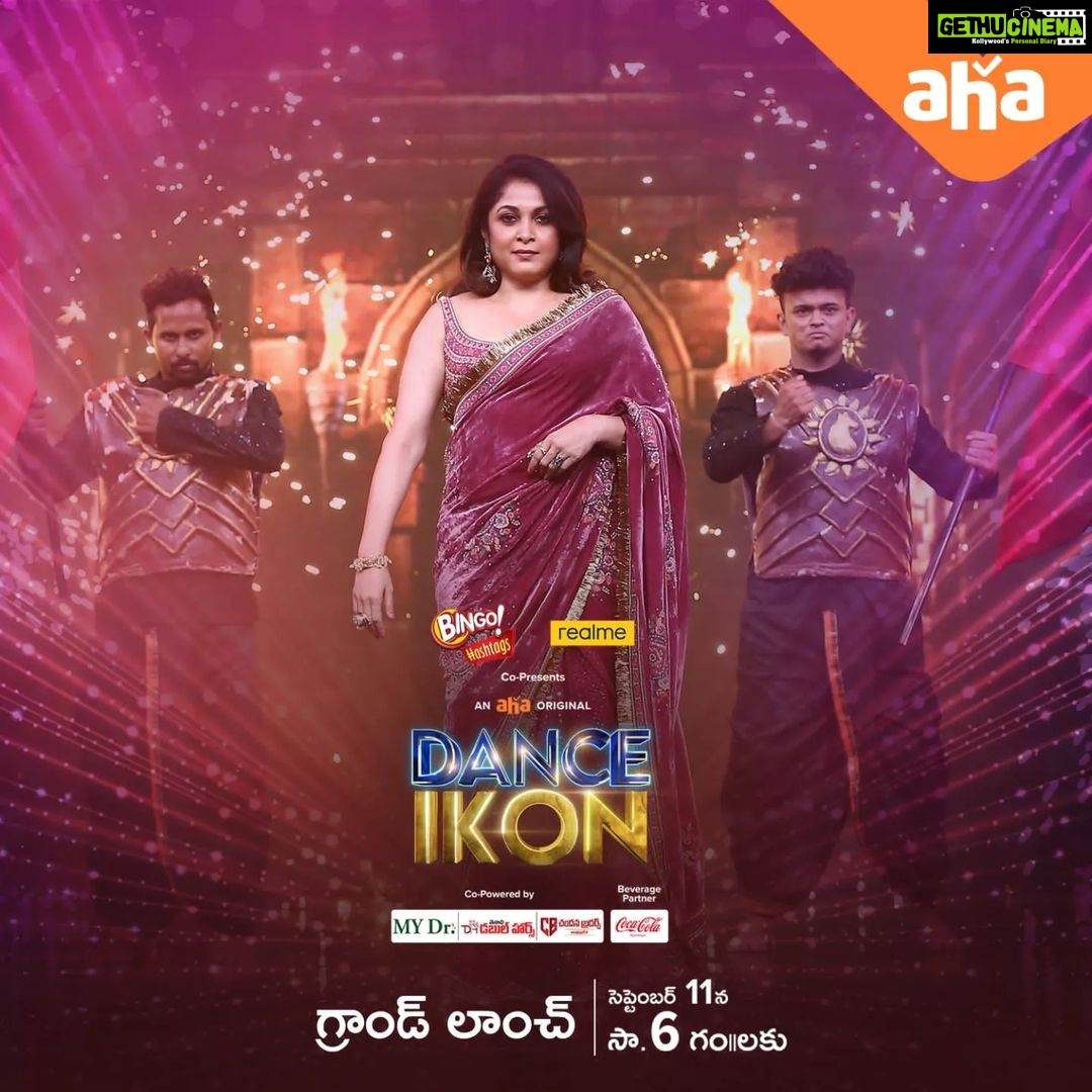 Ramya Krishnan Instagram - Naa maate shaasanam! Coming to rule your hearts this time! Join me on an incredible journey with glittering performances, on DANCE IKON on @ahavideoin Don't miss #DanceIkonOnAha Grand Launch episode - Premieres September 11, 6 pm. #Ohmkar @oak_entertainments @sekharmaster @monal_gajjar @yashwanthmaster