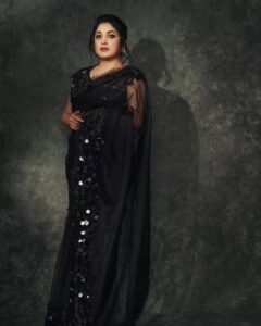 Ramya Krishnan Instagram - Addicted to Black 🖤🖤

Styled by @jukalker
Styling team @pratimajukalkar

saree by @houseofneetalulla

Jewellery @archithamauryagirrijewellery

Makeup  @jasmin.tuteja 
Hair @kamaldeepss

Shot by @arifminhaz

#black #thankyou #loveyouall❤️ #keepingfit #lovemyteam❤️ #rkteam #actress #workmode #camera #action #neetalulla