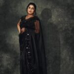 Ramya Krishnan Instagram - Addicted to Black 🖤🖤 Styled by @jukalker Styling team @pratimajukalkar saree by @houseofneetalulla Jewellery @archithamauryagirrijewellery Makeup @jasmin.tuteja Hair @kamaldeepss Shot by @arifminhaz #black #thankyou #loveyouall❤️ #keepingfit #lovemyteam❤️ #rkteam #actress #workmode #camera #action #neetalulla