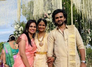 Ramya Pandian Instagram - Happy married life my dear Kanmani @keerthipandian ♥️and welcome to our family our dearest Maapilai @ashokselvan 🤗 #familywedding