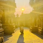 Ramya Pandian Instagram - Enthralled by the Kanchipuram Kailasanathar temple architecture which is believed to be the first structural temple built in South-India around 700CE by Mighty Pallavan king Narasimhavarman II (Rajasimha). A Mind-blowing fact is that the Maverick Monarch Raja Raja Chozhan - I visited this temple and drew inspiration to build the exceptional Brihadeeswara temple at Thanjavur, such is the architectural marvel of this temple(wonder). 🙏🏼 Kanchi Kailasanathar Temple