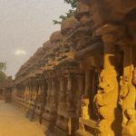 Ramya Pandian Instagram - Enthralled by the Kanchipuram Kailasanathar temple architecture which is believed to be the first structural temple built in South-India around 700CE by Mighty Pallavan king Narasimhavarman II (Rajasimha). A Mind-blowing fact is that the Maverick Monarch Raja Raja Chozhan - I visited this temple and drew inspiration to build the exceptional Brihadeeswara temple at Thanjavur, such is the architectural marvel of this temple(wonder). 🙏🏼 Kanchi Kailasanathar Temple