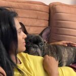 Ramya Pandian Instagram - I had no inkling that my bond with puppies will become so intact until this bomb of love barged into my life ♥️… Her innocent face, the way it misses my absence, welcoming me home, it’s clingy nature, even my kindred cannot dare to touch my possession is the extent of her guardianship, her demeanor in becoming my bed-sharer, I can go on and on but stopping it here for the sake of stopping. In a nutshell, she is an epitome of endearment and an affable companion 🐶… Feeling head over heels in love. Thanks for bringing her home, into my life♥️ and vice versa😜 @sundari_designer #chanel #myamuluuuus #frenchie