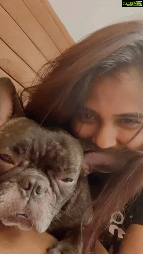 Ramya Pandian Instagram - Tuesdays with Chanel ♥ Actually everyday with Chanel 😂 #frenchie #puppylove