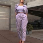 Ramya Pandian Instagram - 💜Happy weekend …. Photography @anupamasindhia Outfit @shahinmannan Styling @anupamasindhia Make up and hair @sujani_suresh.mua Earring @oliviadar #ramyapandian