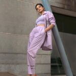 Ramya Pandian Instagram - 💜Happy weekend …. Photography @anupamasindhia Outfit @shahinmannan Styling @anupamasindhia Make up and hair @sujani_suresh.mua Earring @oliviadar #ramyapandian