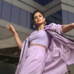 Ramya Pandian Instagram - Create your own runway. Stand your ground. 💜 Photography @anupamasindhia Outfit @shahinmannan Styling @anupamasindhia Make up and hair @sujani_suresh.mua Earring @oliviadar #ramyapandian