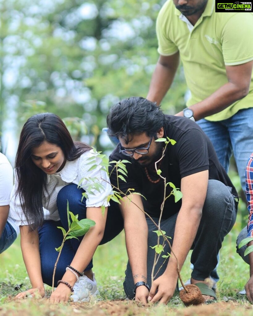 Ramya Pandian Instagram - “Cherishing Nature’s Gifts: A Heartfelt Thanks to the Well-Wishers Who Gather from Across the State Each Year to Plant 143 Saplings, Cultivating Growth, Unity, and the Beauty of Nature.” #naturelovers #greenheart #treeplanting