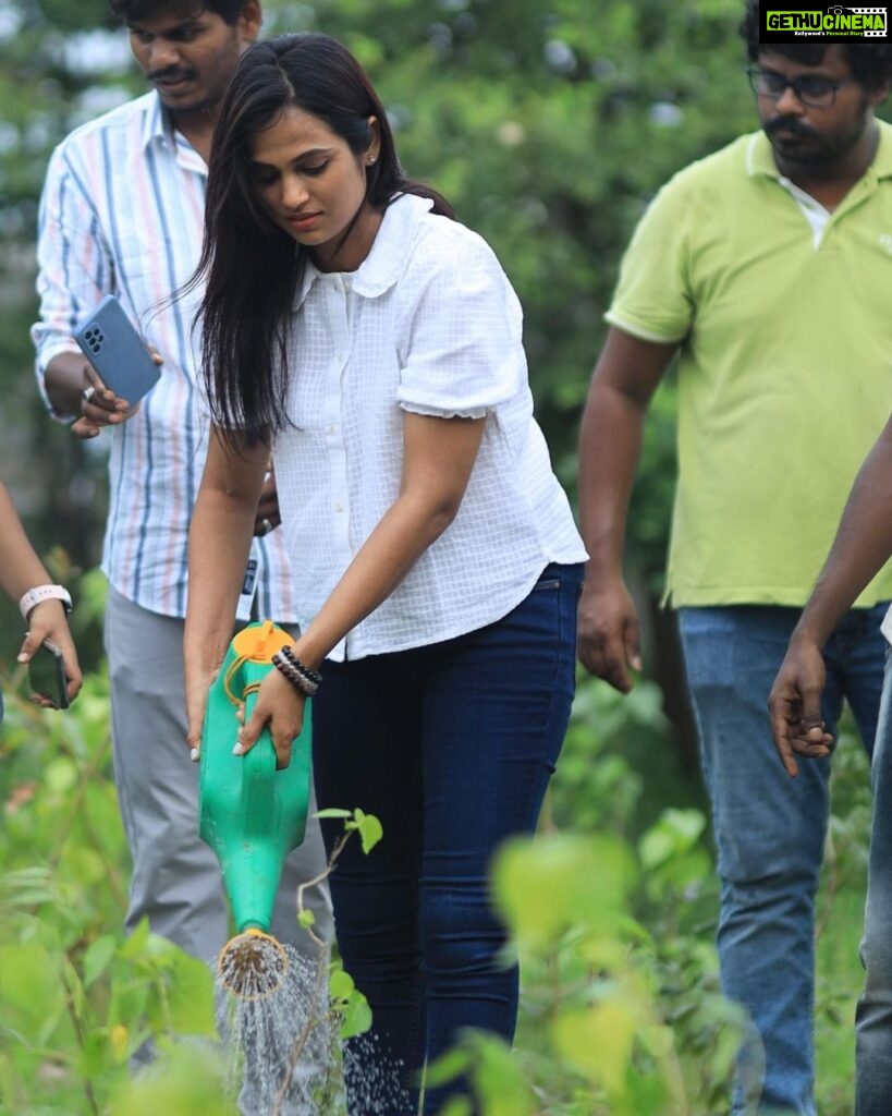 Ramya Pandian Instagram - “Cherishing Nature’s Gifts: A Heartfelt Thanks to the Well-Wishers Who Gather from Across the State Each Year to Plant 143 Saplings, Cultivating Growth, Unity, and the Beauty of Nature.” #naturelovers #greenheart #treeplanting