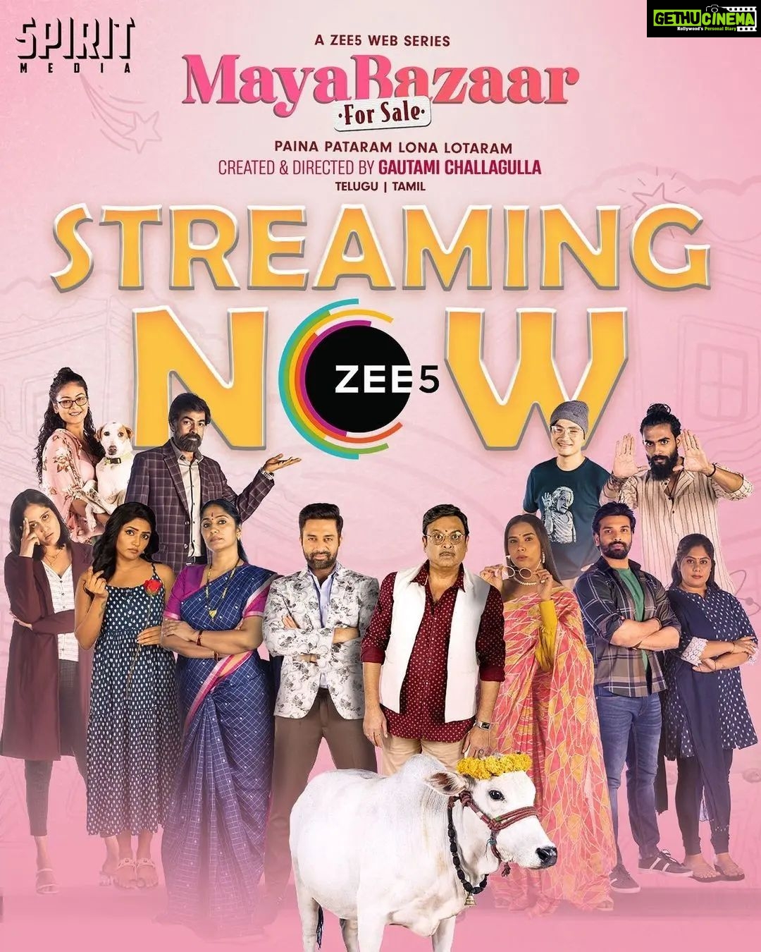 Rana Daggubati Instagram - Family, friends and neighbours, it’s time! 🥳 This family funtertainer is now yours!!! 🥹 Watch Mayabazaar today! STREAMING NOW (Link in bio) #MayaBazaarForSale #MayaBazaarOnZee5 #PainaPataramLonaLotaram #Zee5Telugu @Zee5 @Zee5Global Constructed by: @thespiritmedia @miragemedia Brand Ambassador: @pnavdeep The Pastrys: @yourseesha @nareshvijayakrishna @anchor_jhansi @charankasalaofficial Kausalya: @kanakalasuma The Gandhis: @therealravivarma @actress_hariteja The Lovey Doveys: @sunainatheoriginal @raja.chembolu @vedulah The Hippies: @aditi.myakal @raviraj_actor The Bachelors: @meiyangchang @hithisistarun @Umairhasan7 @vjay_chaganti Other Residents: @avantideepak9 @actressbindu @vjay_chaganti @vishnu_vimal Visitors: iamgetupsrinu @jabardasth_ramprasad @mirchi_kiran @rj_abhijeeth_ram @sivannarayana_ @wamce @dgeethabhascker Architect: @gautamidotinuniverse Assistant Architects: @sandeepsunny200 @harithamarthi @avinashpericherla9 @sriramulaanudeep @illuminoticc Civil: @raviteja_girijala @s_vamshi_vardhan_reddy Investors: @pranavpingle @rajeevr911 Draughtspersons: @comrade_kranthi @manchirajuswetha Surveyor: @nav.yav Acoustics: @jerrysvincent @uma.vanguri Interiors: @urmezb @rohartsy @jhhudain Site Supervisor: @Umairhasan7 Plumbing and electrical: @theotherfaiz Styling: @poojitatadikonda Publicity Design: @_a_visitor Photographer: @kishorkrishnamoorthi Cine department: @Mithil_byri @Vinod_bangarri @arvilicious @.gourav_ @theblackboxcolour Art department: @yeswanth_mocharla @the_l0n3_w0lf
