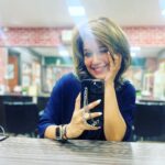 Ranjini Haridas Instagram - Hair care @mirrormagicunisexsalon with @santhosh_mirror_magic #haircolour #toning #ashbrown #hairmaintenance #manestory