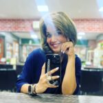 Ranjini Haridas Instagram - Hair care @mirrormagicunisexsalon with @santhosh_mirror_magic #haircolour #toning #ashbrown #hairmaintenance #manestory