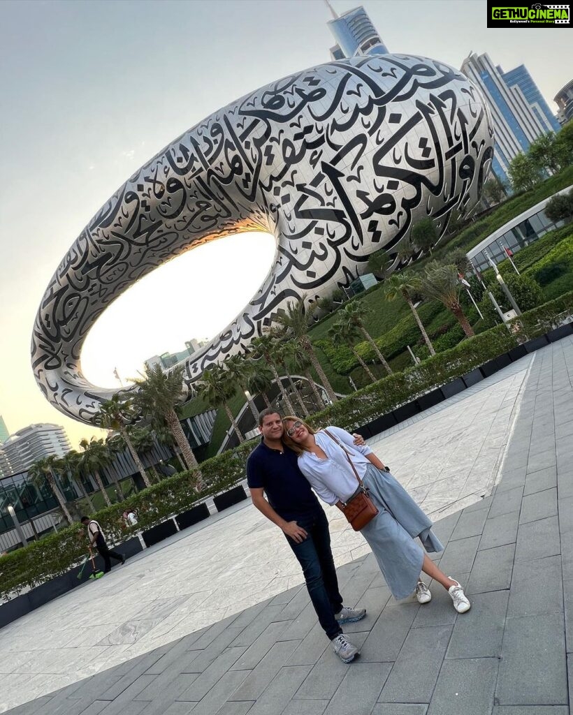 Ranjini Haridas Instagram - If only we knew what the future holds!!! Museum of the Future, Dubai @sharathpulimood #wishfulthinking #dubaidiaries #futuremuseum #stunningbuildings #loverofallthingsbeautiful #ranjiniharidas