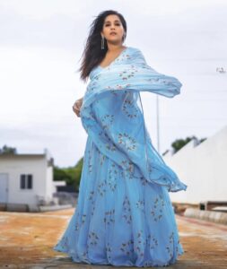 Rashmi Gautam Instagram - If only I had blue eyes to hypnotize Outfit @varahi_couture P.C @v_capturesphotography #monsoons #rashmigautam #RashmiGautam #blue