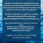 Rashmi Gautam Instagram - #nomorecaptivityforentertainment Spread the word @peepalfarm @panneeruteja @citizens_for_animals @locaterobin @pfahyderabad @ktrtrs