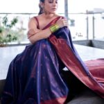 Rashmi Gautam Instagram - Saree by the @thepallushop P.c @v_capturesphotography Check out @thepallushop 's festive semi silk saree now available at launch offer price!