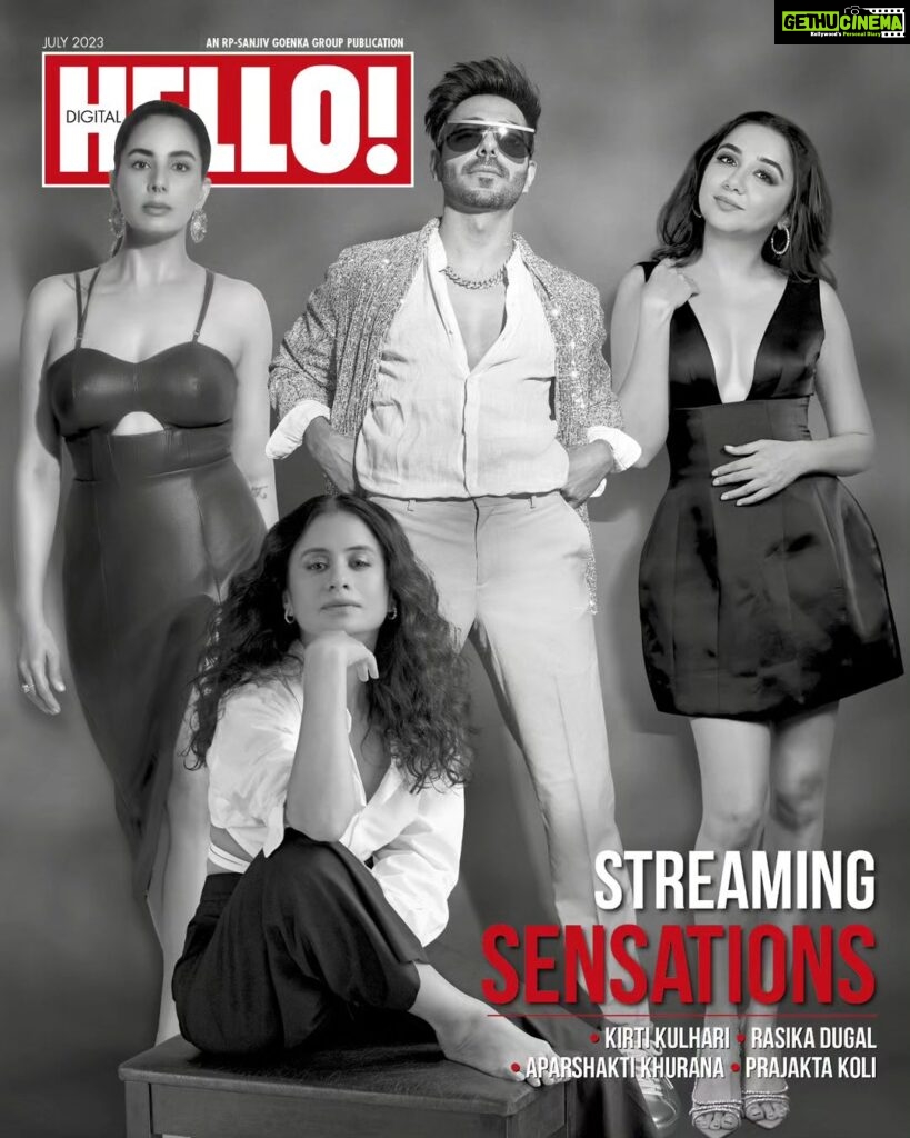 Rasika Dugal Instagram - Thank you @hellomagindia ❤️ Thrilled to be a part of this one along with @iamkirtikulhari @aparshakti_khurana & @mostlysane! Link to article in bio #Repost @hellomagindia #HELLODigitalCover: The rise of online platforms has rewritten the playbook of the entertainment landscape globally. With OTT changing the face of entertainment, there are a few faces leading the pack, becoming household names and establishing themselves in the hearts of the global audience. . Presenting the fabulous four—#RasikaDugal, #PrajaktaKoli, #KirtiKulhari and #AparshaktiKhurana on our #OTT Special cover. In our July issue, we have curated a catalogue of the most promising players in the world of streaming, conversing with both the emerging giants and established contenders. Grab your copy from the link in the bio now to read our exclusive interviews with these trailblazers. . Editor: Ruchika Mehta @ruchikamehta05 Interviews: Shraddha Chowdhury @shraddhaskc