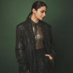 Rasika Dugal Instagram - Last night for #GQBestDressed2023 #GQIndia 💚 Outfit: @nirmooha Jewellery: @isharya MUA: @myrra_makeup_art Hairstyling: @bhaktilakhani Styling: @who_wore_what_when 📸: @kevinsheth