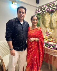Rati Pandey Instagram - Some glimpses… Ganpati celebration 1st day❤️
.
.
.
#friendsandfamily #gratitude #ganpaticelebration #ratipandey #instapictures #thankyou