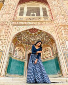 Rebecca Santhosh Instagram - Jaipur 📍
.
.
.
Costume : @bybbecca