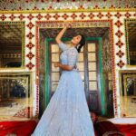 Rebecca Santhosh Instagram - City palace ✨ . . Lehanga : @blushingtone_rentals @blushingtone_by_veenavineeth